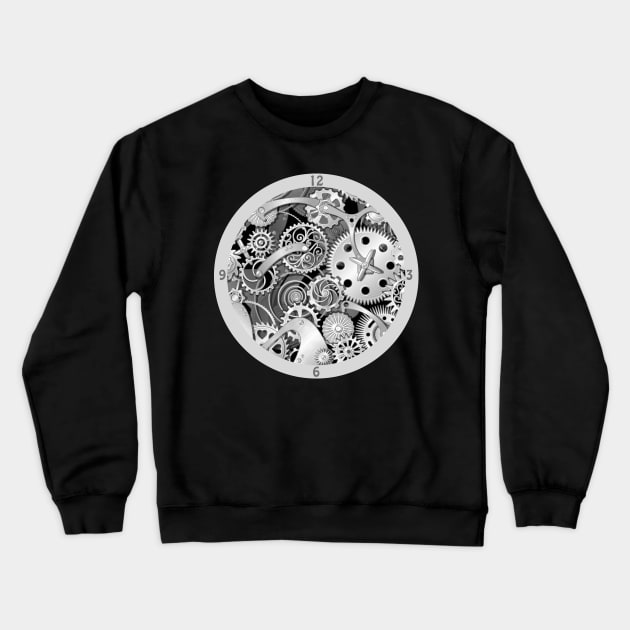 Steampunk Clock Crewneck Sweatshirt by ArtShare